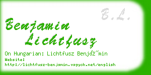 benjamin lichtfusz business card
